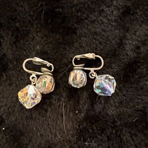 Dazzling Silver Crystal Drop Earrings